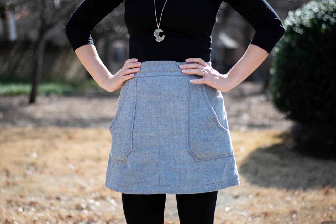 sewing Camden skirt