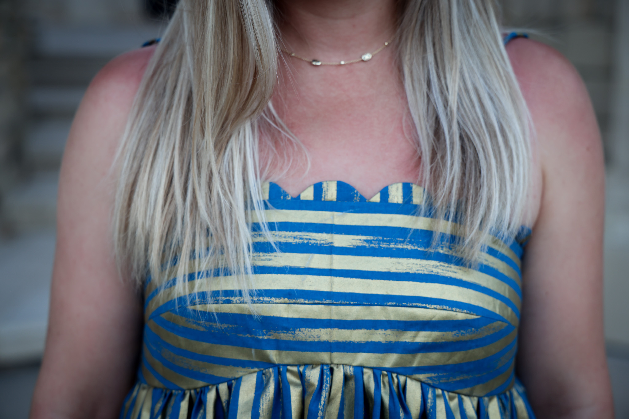 sewing the Royal Striped Bubble Frock