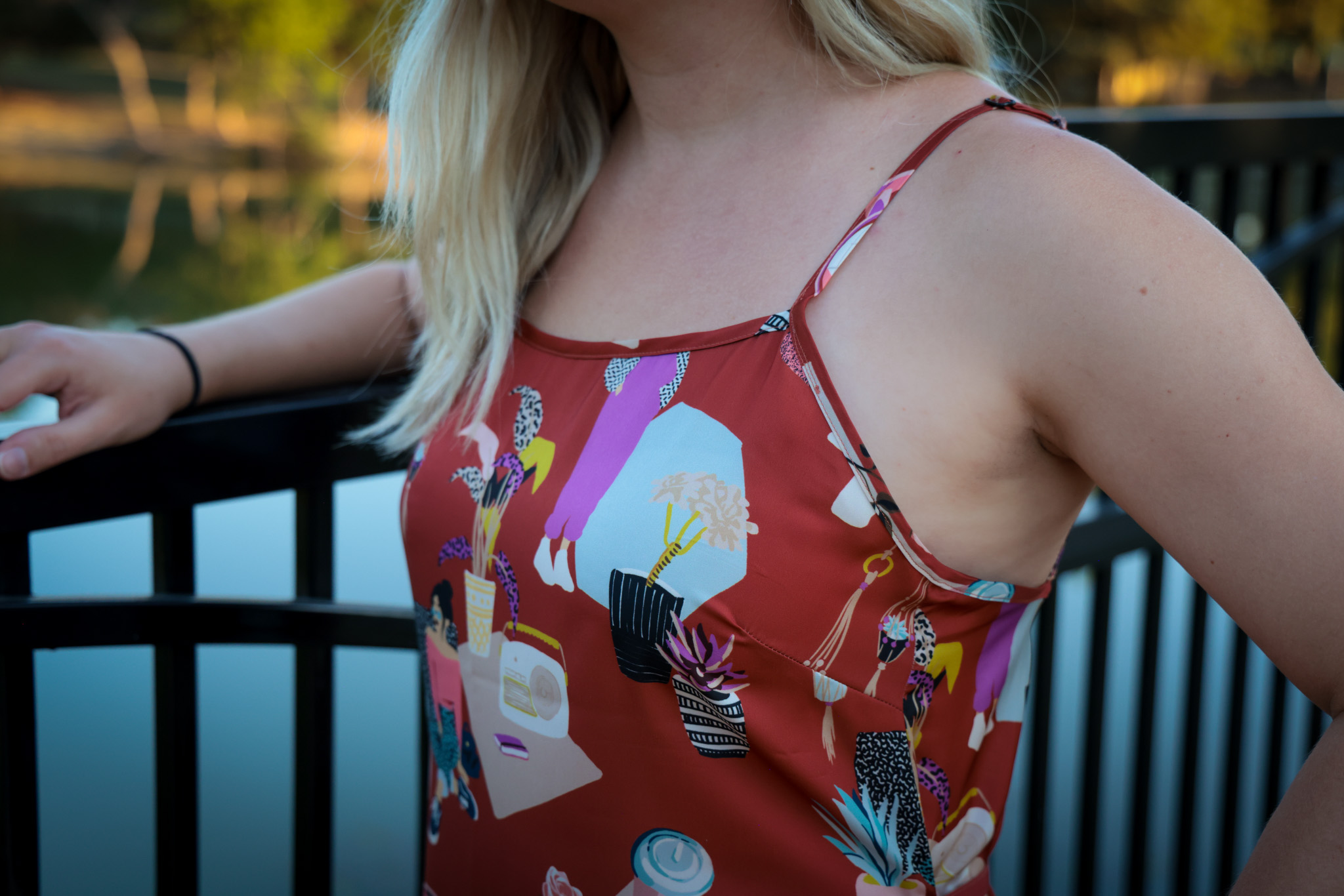 sewing a novelty print saltwater slip dress with fabric godmother